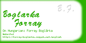 boglarka forray business card